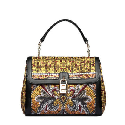 Color Embroidery Satchel