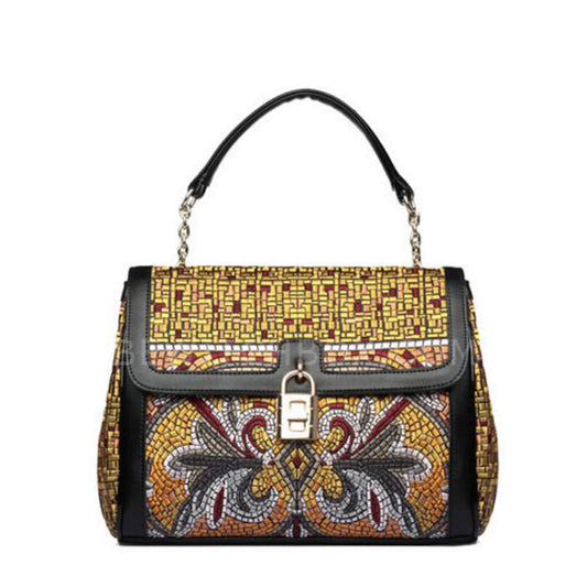 Color Embroidery Satchel