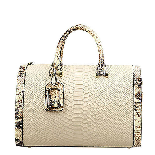 Contrast Serpentine Tote