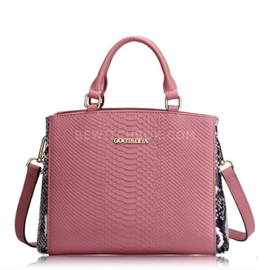 Contrast Serpentine Handbag