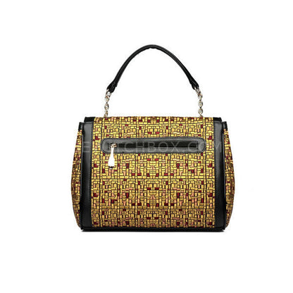 Color Embroidery Satchel