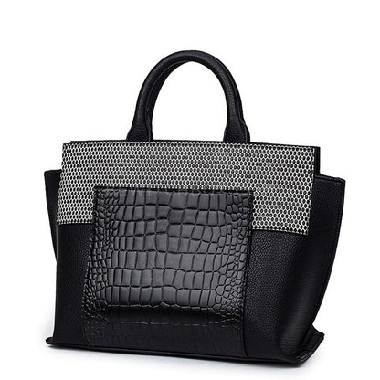 Crocodile Embossed Wing Satchel