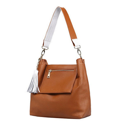 White Tassel Pendant Shoulder Bag