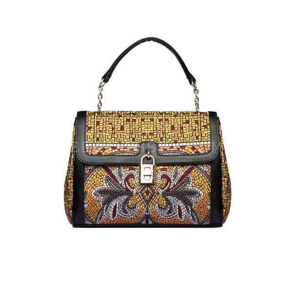 Color Embroidery Satchel