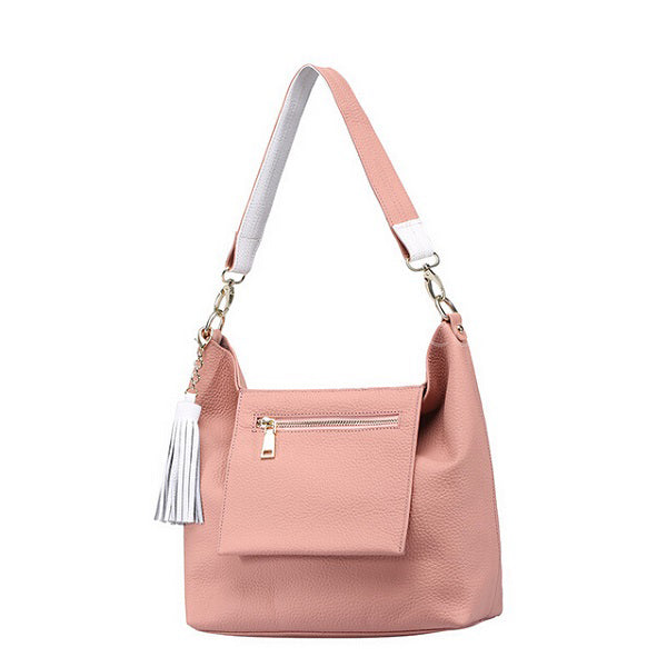 White Tassel Pendant Shoulder Bag