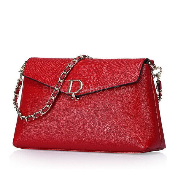 Chain Strap Letter Shoulder Bag