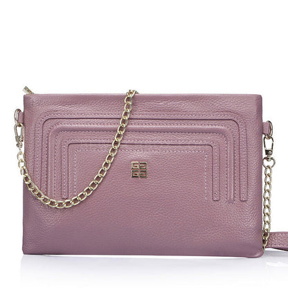 Chain is pure color one shoulder hand bag